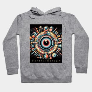 Colorful Abstract black blue eye Ophthalmology,brafdesign Hoodie